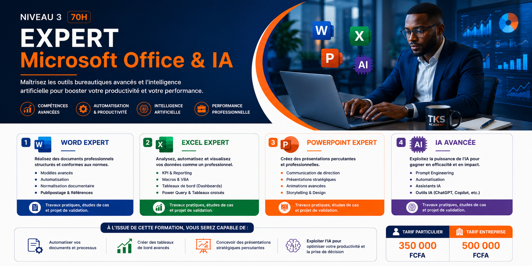 Microsoft Office Expert & Intelligence Artificielle – Niveau 3
